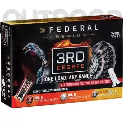 3rd Degree 12 Gauge Federal Ammunition 5 Rounds 3-1/2? #5/6/7 Mixed Pellet Three Stage Payload 2 Ounce 1250fps