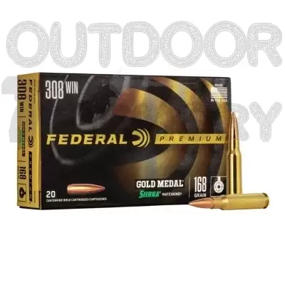 Federal Premium Gold Medal Ammo 308 Winchester 175gr Sierra MatchKing HP BT – Box Of 20