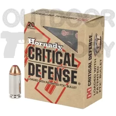 Hornady Critical Defense Ammo .40 S&W 165gr Flex Tip EXpanding – Box Of 20
