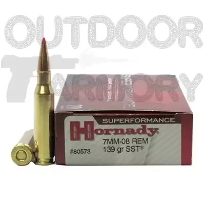 Hornady Superformance SST Ammunition 7mm-08 Remington 139 Grain SST Box Of 20