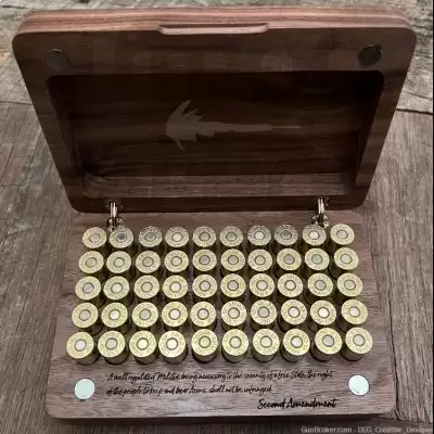 Caliber Case .45 Colt - Black Walnut Ammo Box