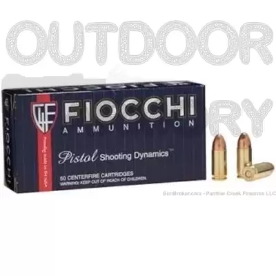 Fiocchi 9mm Ammunition Shooting Dynamics 9AP 115 Grain FMJ 1000 Rounds