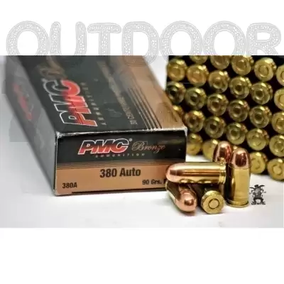 PMC Bronze 380auto 90gr FMJ 200rds 4 boxes of 50rds 380A