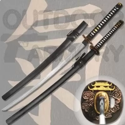 1045 Carbon Steel Blood Groove Samurai Katana