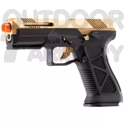  HFC Tactical Gas Blowback Airsoft Pistol, Black/Gold